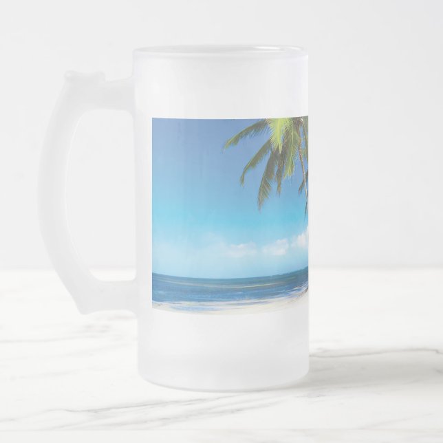 Exotisches Kissen Mattglas Bierglas (Links)