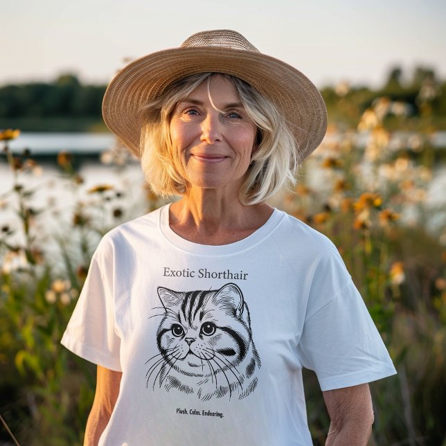 Exotisches Kurzportrait Tri-Blend Shirt (Von Creator hochgeladen)