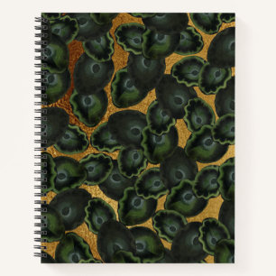 Exotisches Lilienblätter-Muster Notizbuch