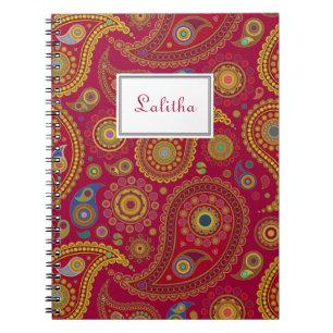 Exotisches Paisley-Notizbuch Notizblock