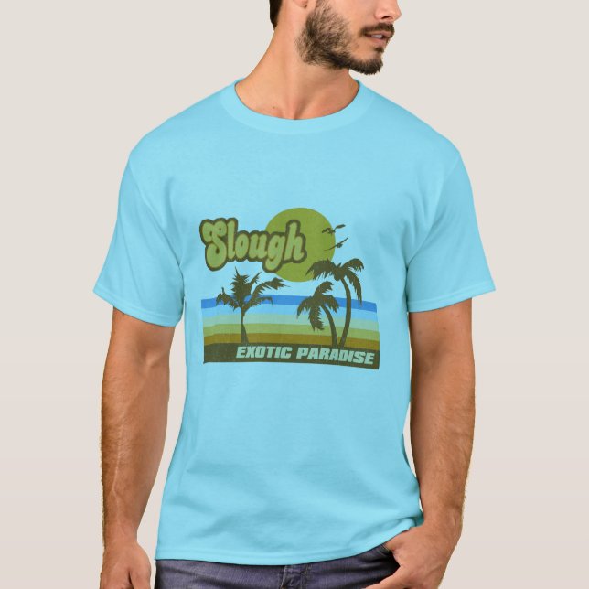 Exotisches Paradies Sloughs T-Shirt (Vorderseite)