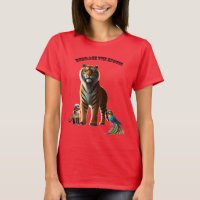 Exotisches Pet Lover mit Tiger, Affen und Macaw UR