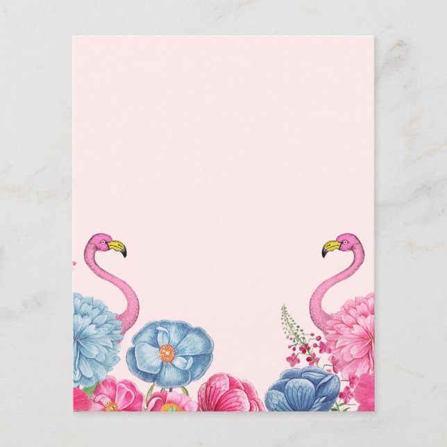 Exotisches rosa Flamingo Garten 2 Scrapbook Papier (Vorderseite)