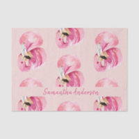 Exotisches rosa Flamingo-Muster und Name