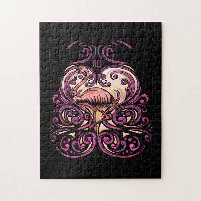 Exotisches Rosa Puzzle (Vertikal)