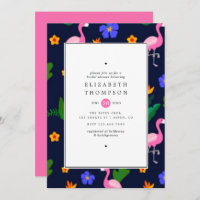 Exotisches tropisches Flamingo-Brautparty