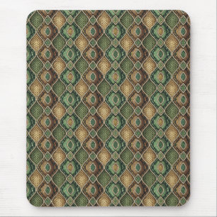 Exotisches verziertes geometrisches Schlangenhaut- Mousepad