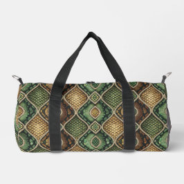 Exotisches verziertes geometrisches Schlangenleder Duffle Bag