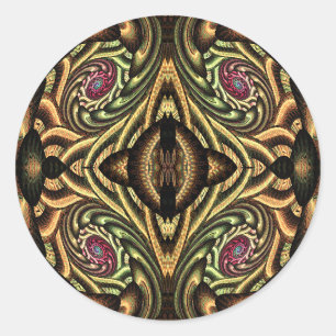 Expansion Colorful Psychedelic Runder Aufkleber