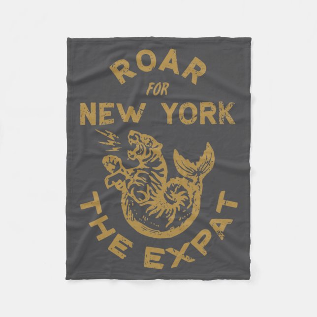 Expat Roar For New York _1  Fleecedecke (Vorderseite)