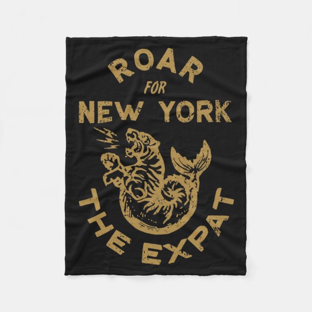 Expat Roar For New York  Fleecedecke (Vorderseite)