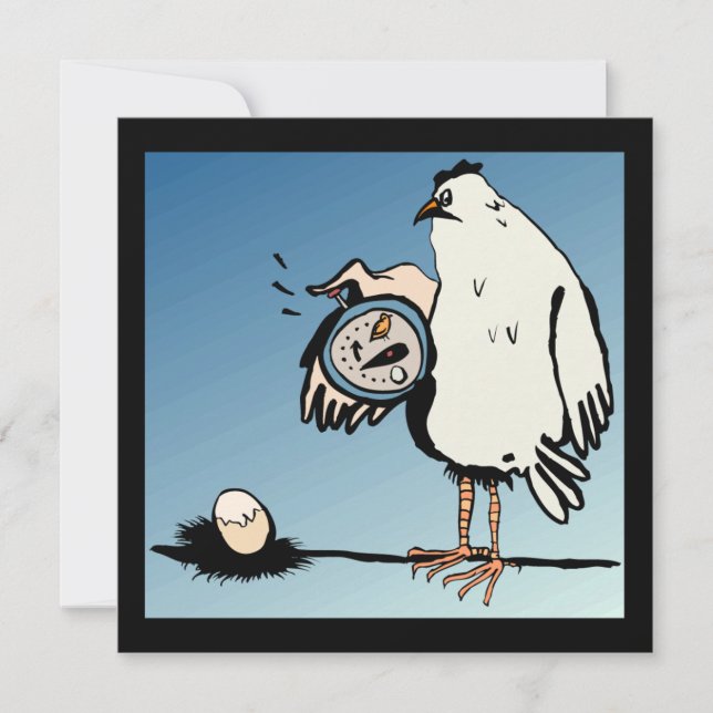 Expectant Chicken Baby Shower Einladung (Vorderseite)