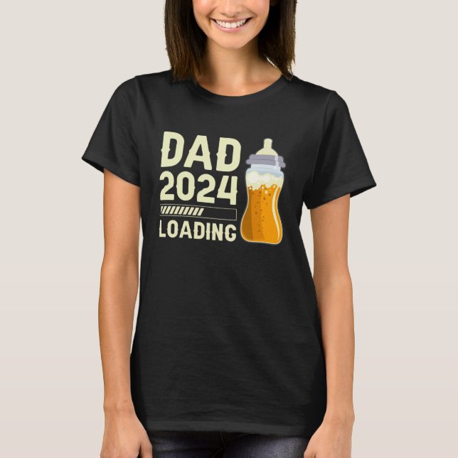 Expectant dad Future Dad Dad to be Dad 2024 loadin T-Shirt (Vorderseite)