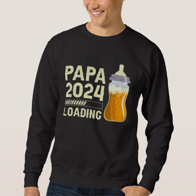 Expectant Papa Future Papa Papa to be Papa 2024 lo Sweatshirt (Vorderseite)