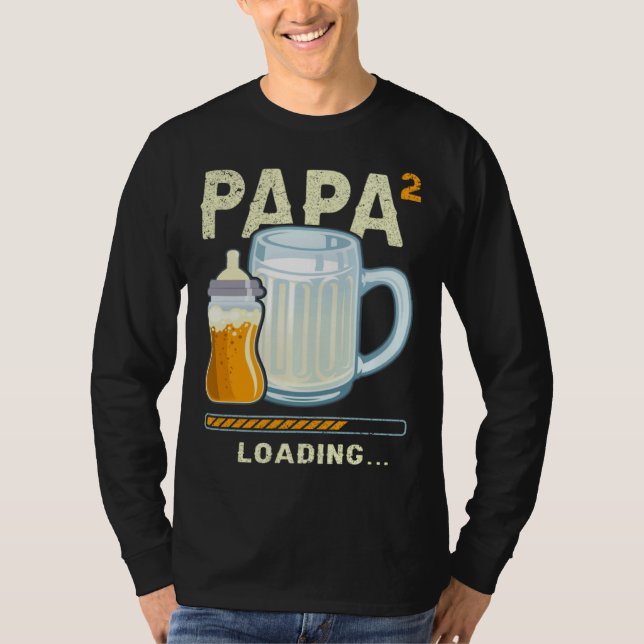Expectant Papa papa to be future papa 2nd Grandchi T-Shirt (Vorderseite)