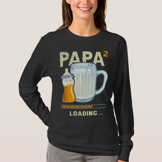 Expectant Papa papa to be future papa 2nd Grandchi T-Shirt (Vorderseite)