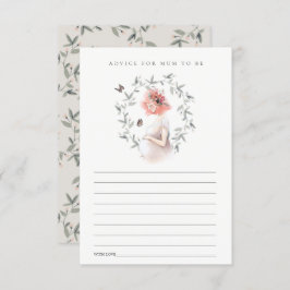 Expectant Women Foliage Addon for Mum Baby Shower Begleitkarte