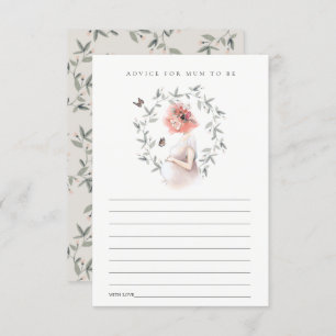Expectant Women Foliage Addon for Mum Baby Shower Begleitkarte
