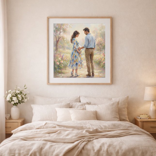 Expecting Couple Impressionist Style Art  Poster (Von Creator hochgeladen)