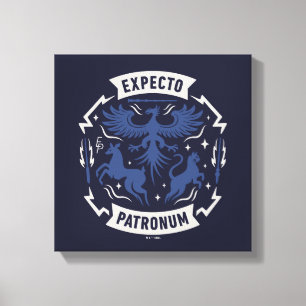 Expecto Patronum Vintage Silhouette Grafik Leinwanddruck