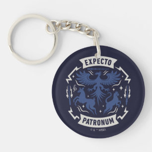 Expecto Patronum Vintage-Silhouette-Grafik Schlüsselanhänger