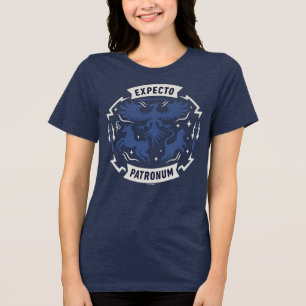 Expecto Patronum Vintage Silhouette Grafik Tri-Blend Shirt