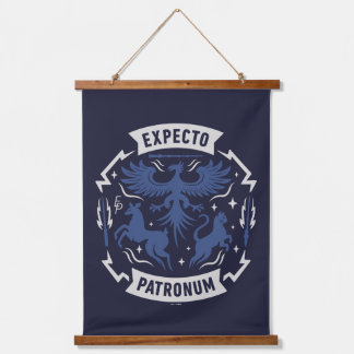 Expecto Patronum Vintage-Silhouette-Grafik Wandteppich Mit Holzrahmen