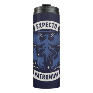 Expecto Patronum Vintage-Silhouetten-Grafik Thermosbecher