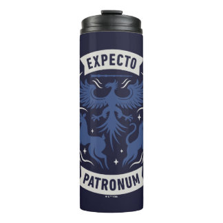 Expecto Patronum Vintage-Silhouetten-Grafik Thermosbecher