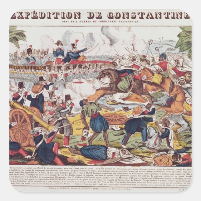 Expedition in Constantine Quadratischer Aufkleber (Vorderseite)