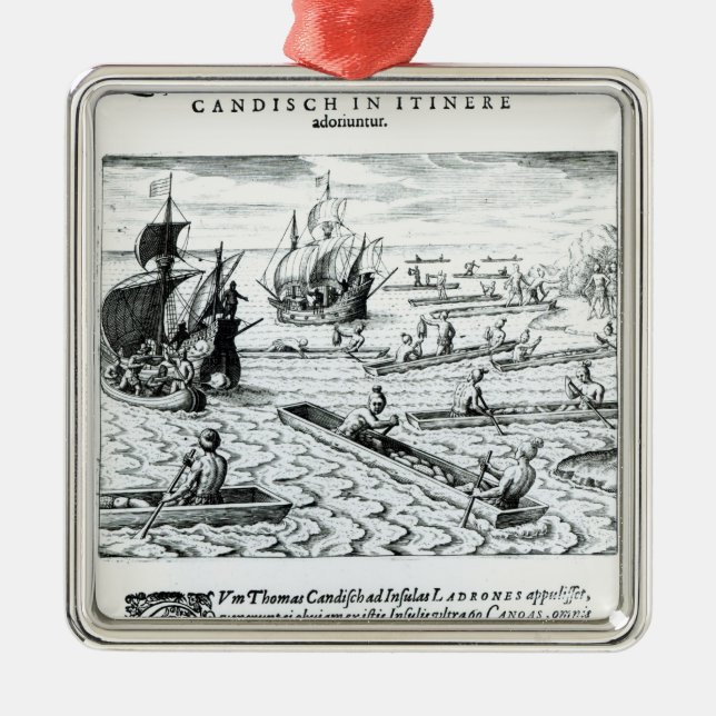 Expedition von Thomas Cavendish Ornament Aus Metall (Vorne)