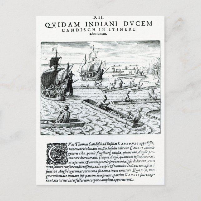 Expedition von Thomas Cavendish Postkarte (Vorderseite)