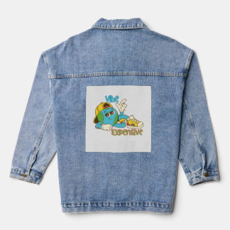 Expensive Vibe – Cool Retro Earth Character Design Jeansjacke