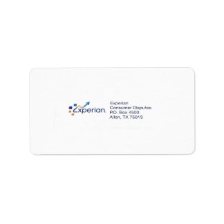 Experian Versandetiketten Adressaufkleber