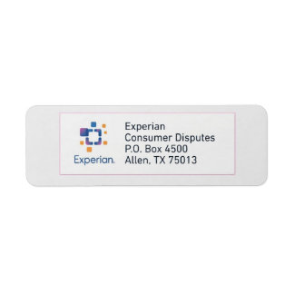 Experian Widerspruch Anschriftetikett