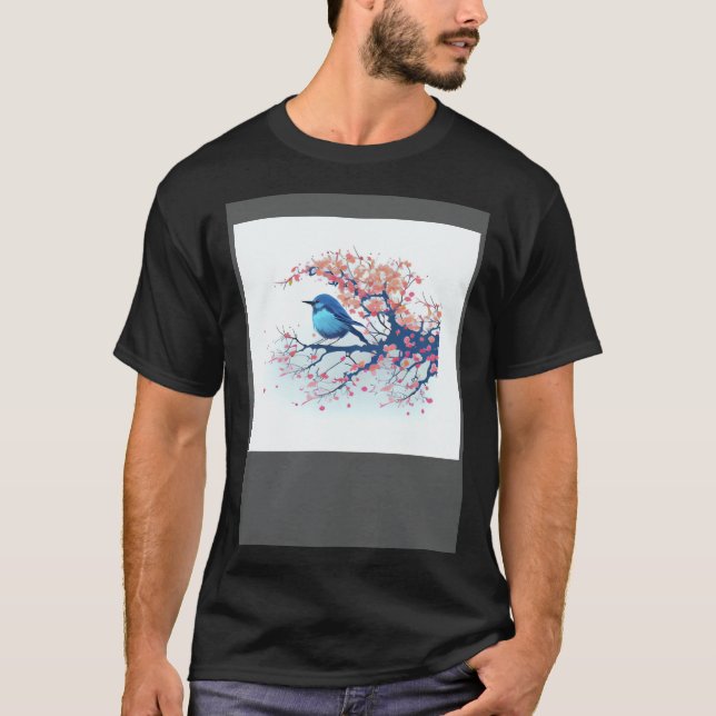 Experience Nature s Beauty with Blue Bird on Japan T-Shirt (Vorderseite)