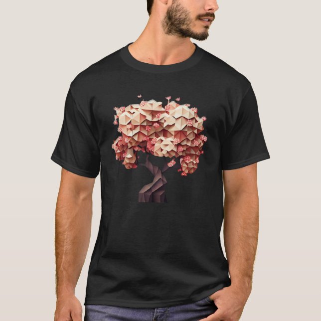 Experience the Magic of Cherry Blossoms Poly Vecto T-Shirt (Vorderseite)