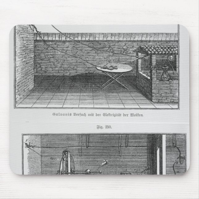 Experiment auf Fröschen durch Louis Galvani Mousepad (Vorne)