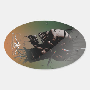 EXPERIMENT OVALER AUFKLEBER