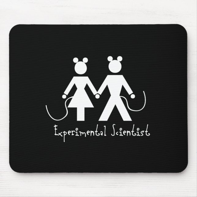 Experimentelles Wissenschaftler Schwarzes Mousepad (Vorne)