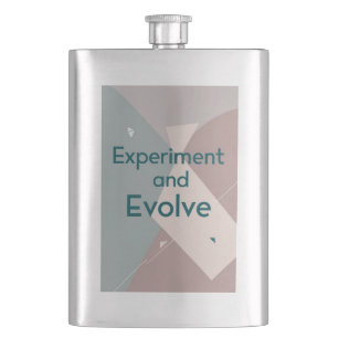 Experimentiere und entwickle dich weiter flachmann