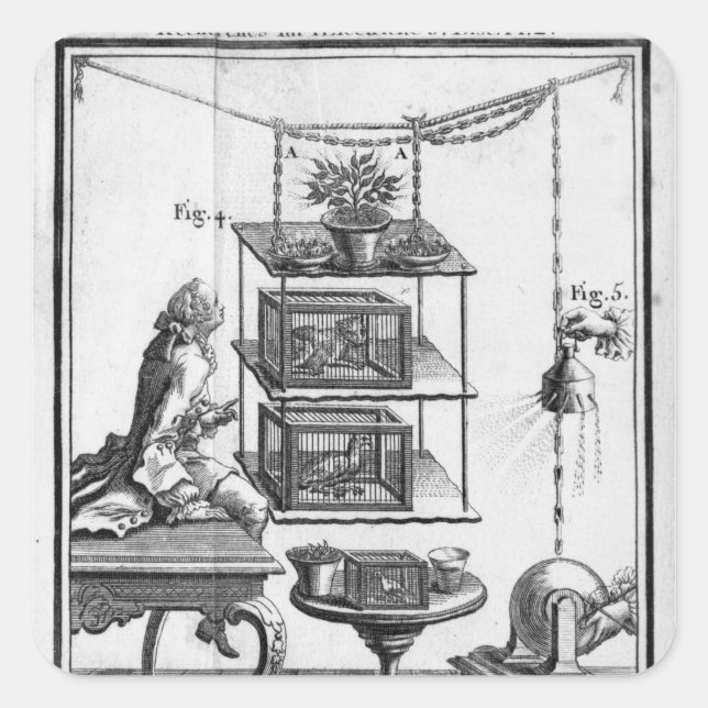 Experimentieren mit Elektrizität Quadratischer Aufkleber (Vorderseite)