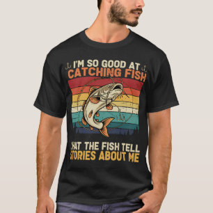 Expert Angler Fishing Retro Sonnenuntergang Legend T-Shirt