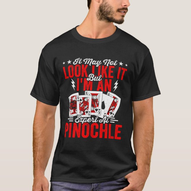 Expert Pinochle Players Casino Card Game Pinochle  T-Shirt (Vorderseite)