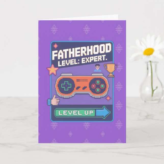 Expert - Retro Gamer Vater Karte (Kleine Pflanze)