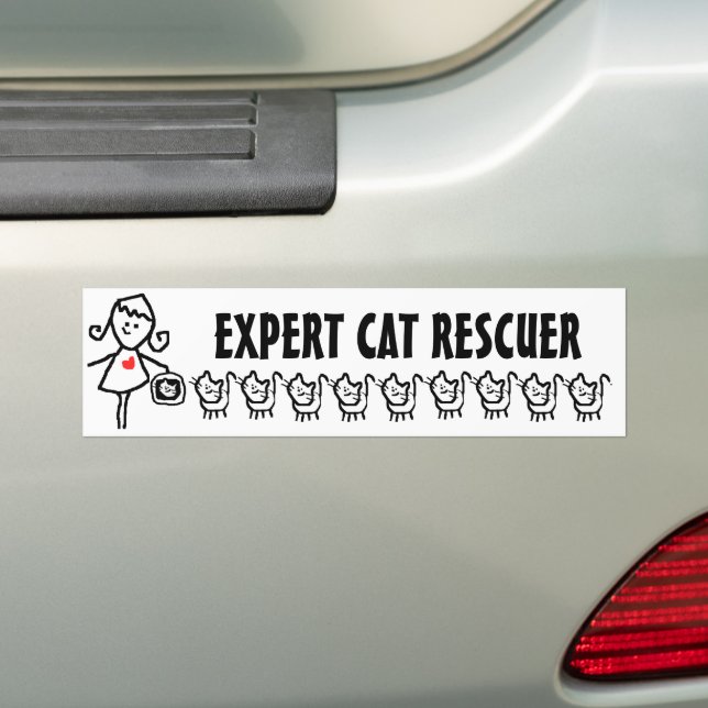 Experte Cat Rescuer Autoaufkleber (Auf Auto)