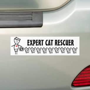Experte Cat Rescuer Autoaufkleber