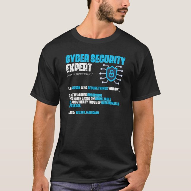 Experte für Cybersicherheit im Internet-Computerpr T-Shirt (Vorderseite)