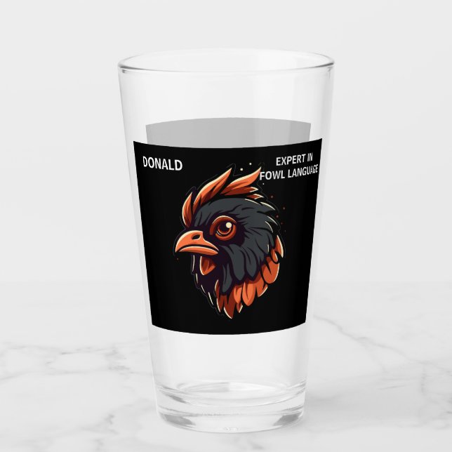 Experte für die Sprache der Vögel, Rooster's Head. Glas (Vorderseite)