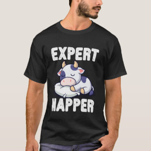 Experte Schläfer Süße Schlafende Kuh Lustiges Tier T-Shirt